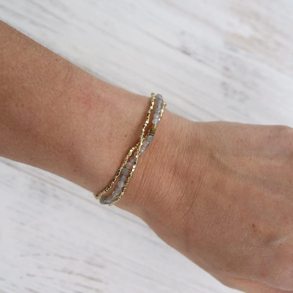 Scout Delicate Labradorite Wrap Bracelet and Necklace