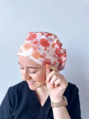 Scrub Hat - Boho Flower Cluster