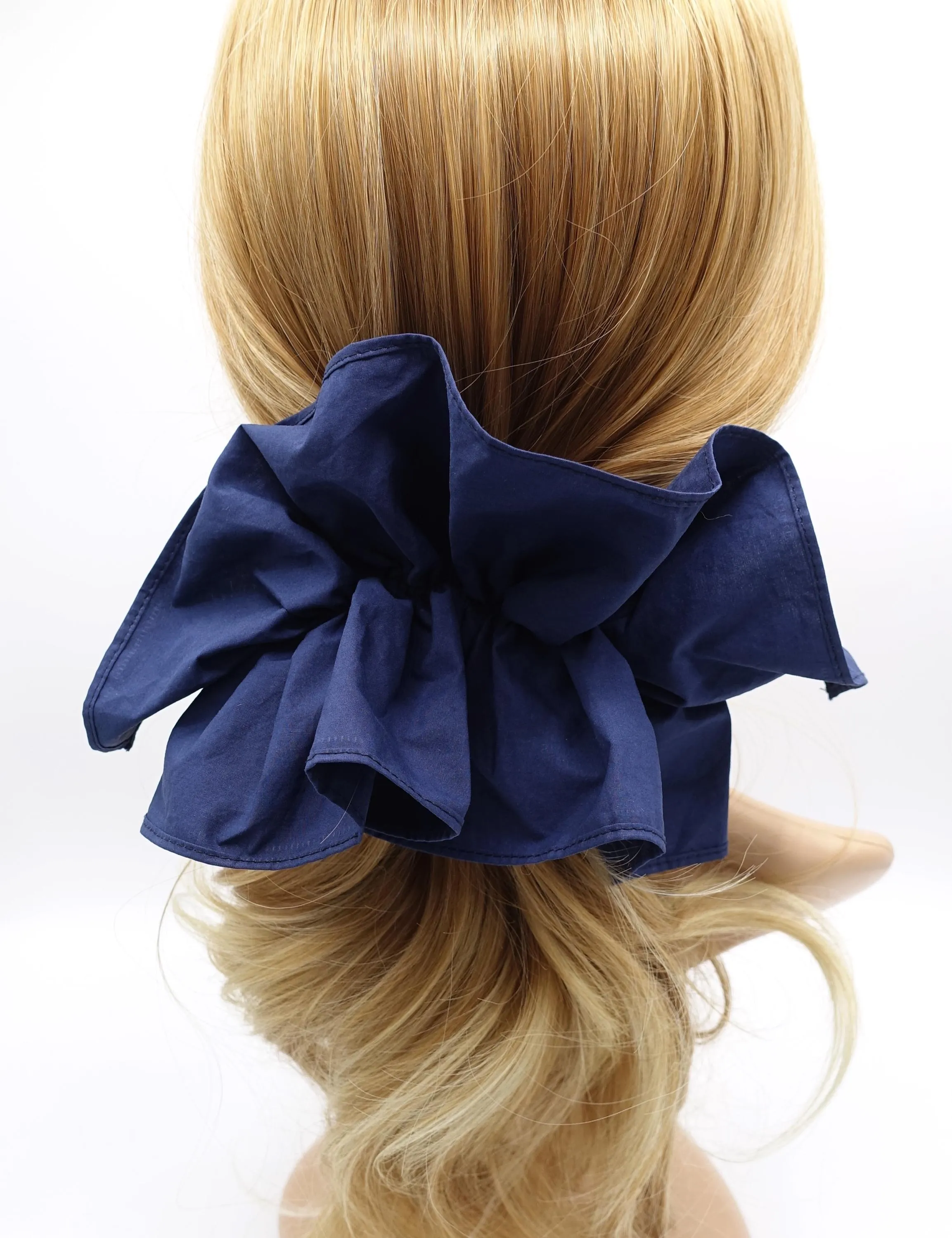 scrunchies hair barrette, ruffle bow hair barrette for women