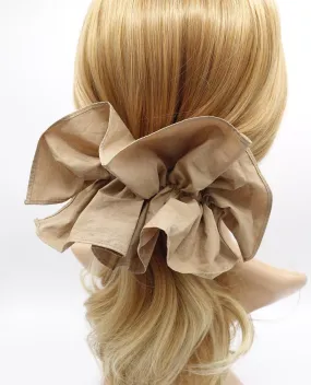 scrunchies hair barrette, ruffle bow hair barrette for women