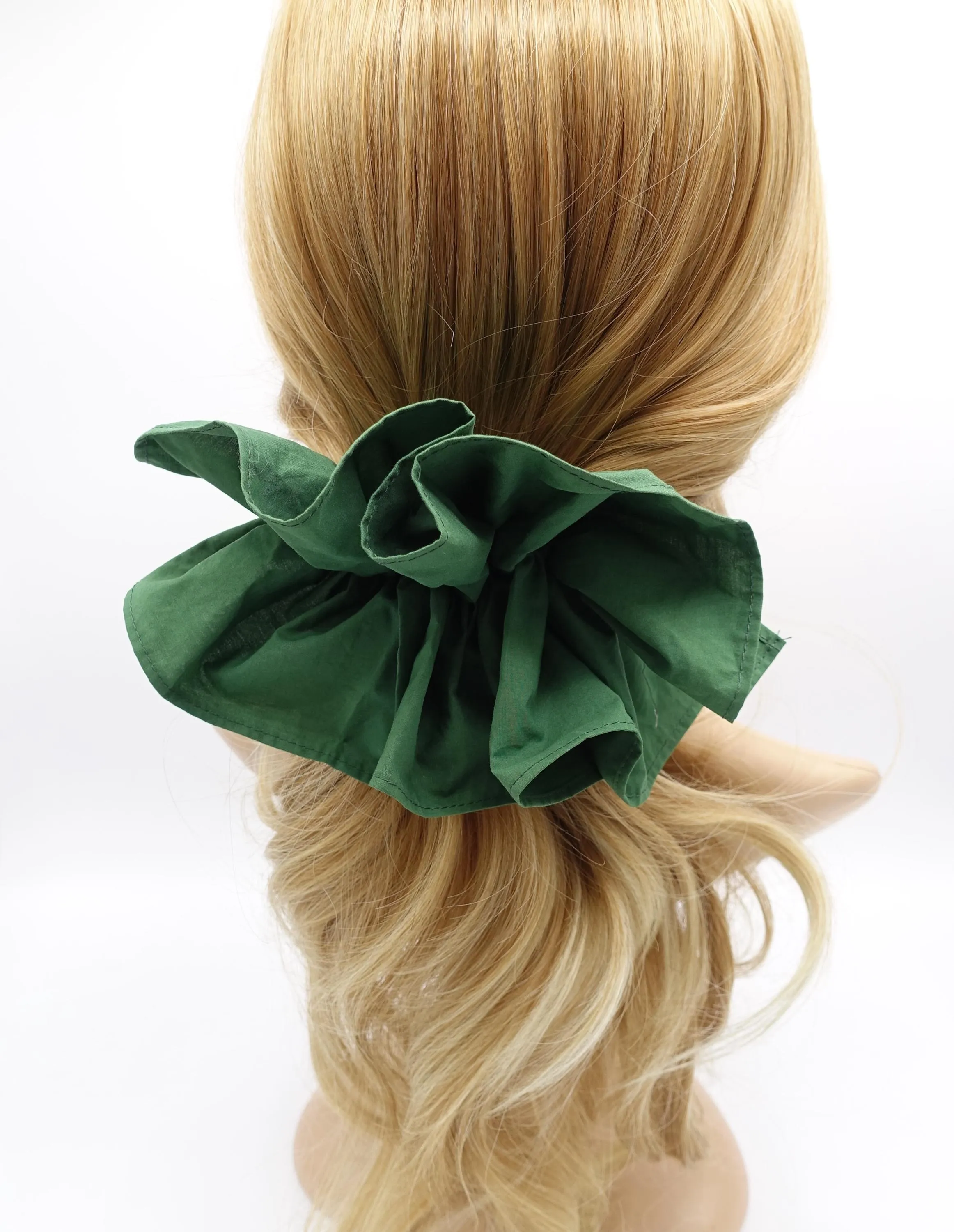 scrunchies hair barrette, ruffle bow hair barrette for women