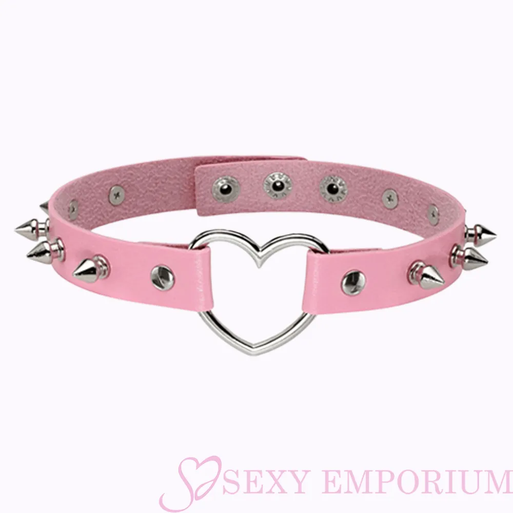 Sexy Love Heart Spiked Choker