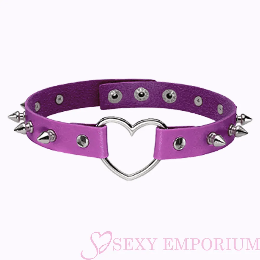 Sexy Love Heart Spiked Choker