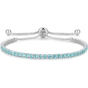 Signature Adjustable Bolo Bracelet in Aquamarine