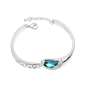 Simply Elegant Ocean Blue Women's Bracelet with Gift Box