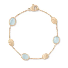 Siviglia Collection 18K Yellow Gold and Aquamarine Bracelet