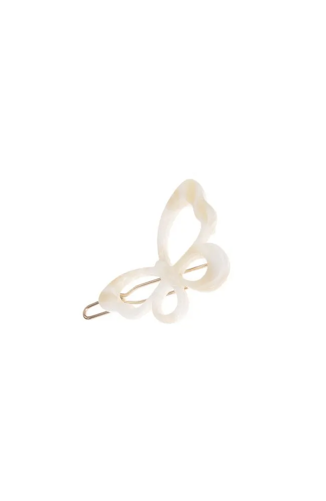 Small Cutout Butterfly Tige Boule Barrette - Classic