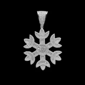 Snowflake Baguette-Tennis Edition Iced Out Diamond Pendant Necklace