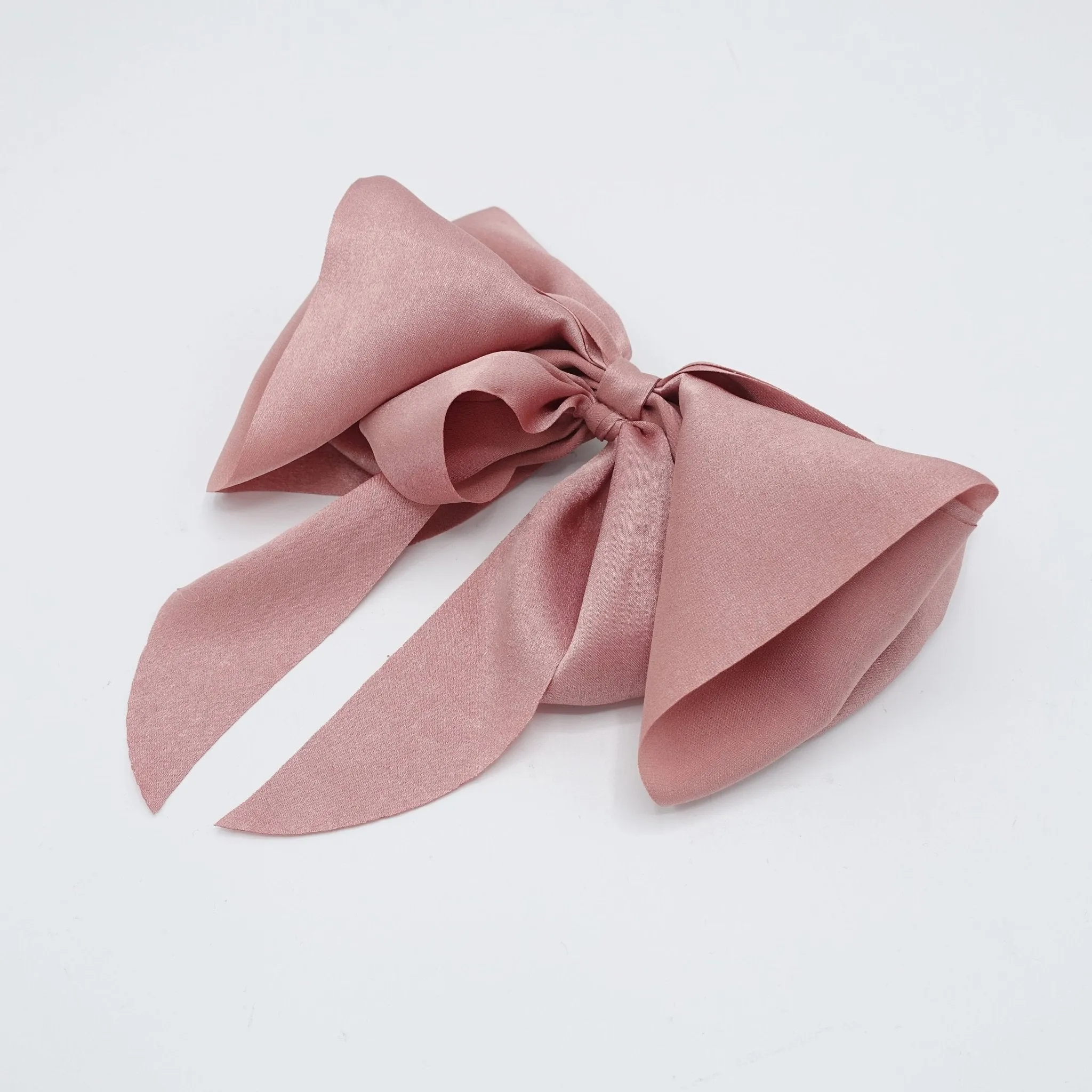 solid layered hair bow tailed stylish french barrette women hair accessory