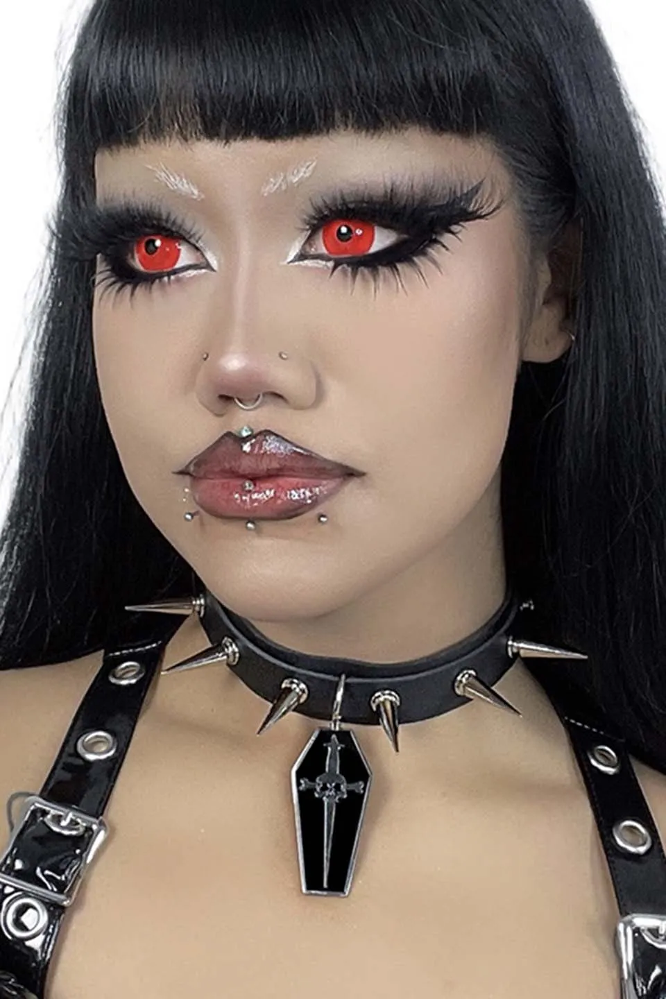 Spiked Choker with Coffin Dagger Pendant