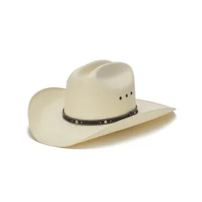 Stampede Hats - 50X Bangora Straw Western Hat with Nickel Accent Trim