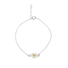 Sterling Silver Daisy Bracelet