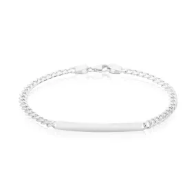 Sterling Silver  Diamond Cut ID Bracelet