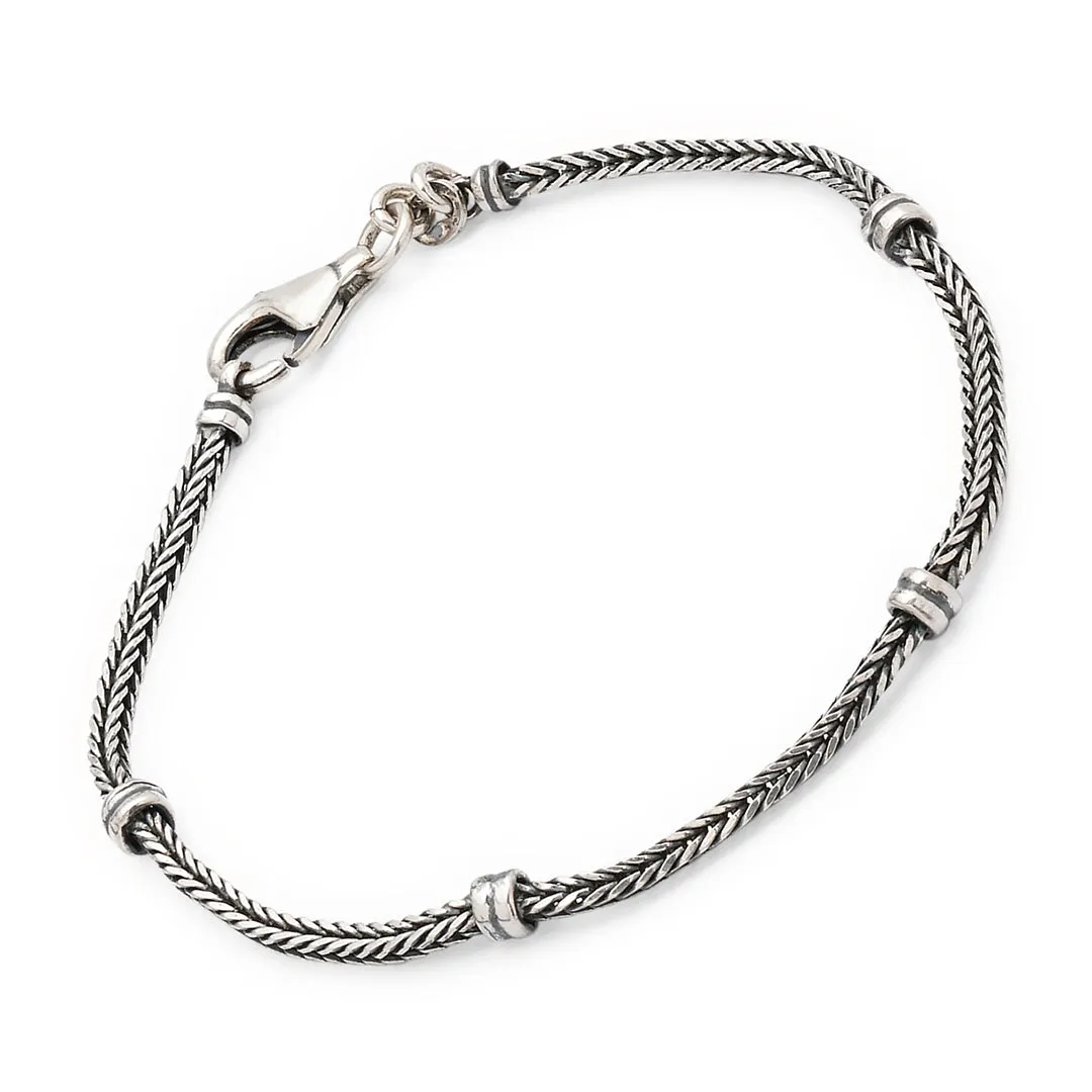 Sterling Silver Herringbone Bracelet