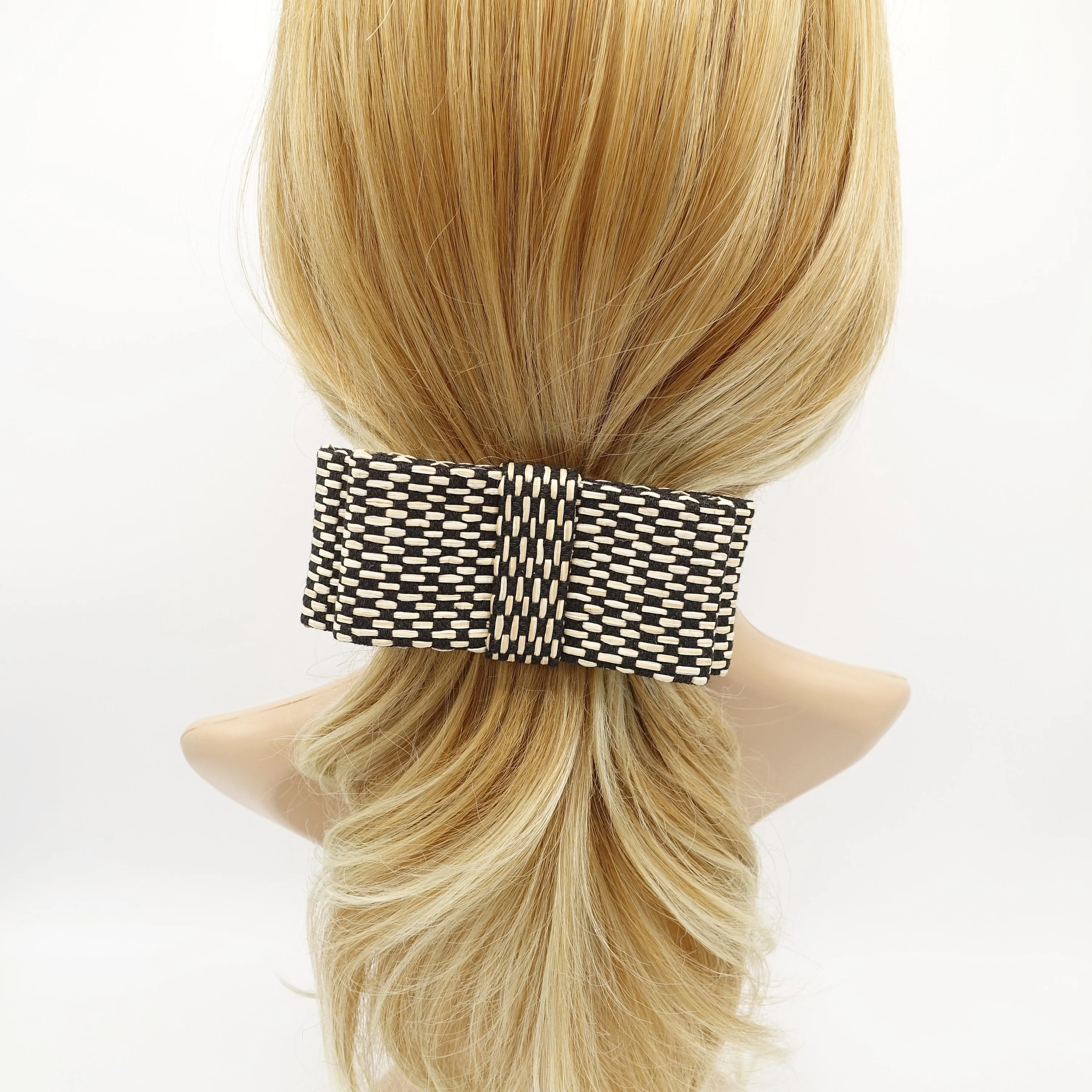 straw hair bow imitated rattan hair accessory for women