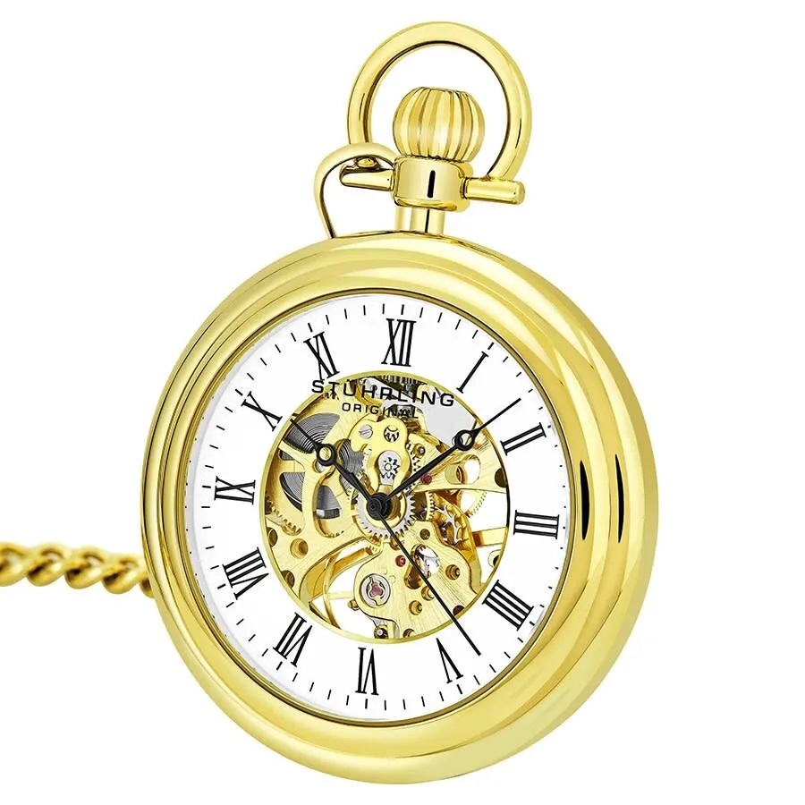 Stuhrling Original Legacy Hand Wind White Dial Men's Pocket Watch M13644