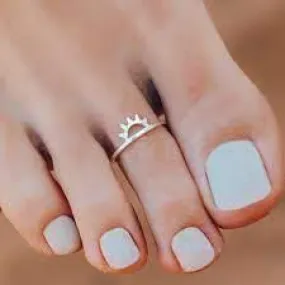 Sunset Toe Ring Silver