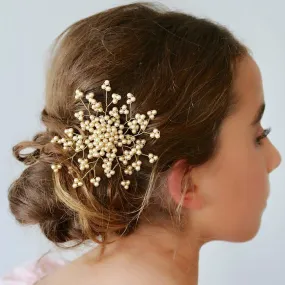 The Emmaline Pearl Flower Hair Clip