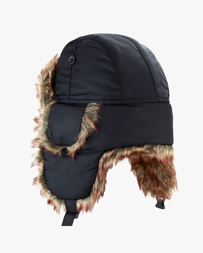 The Hat Depot Kids - Plain Faux Fur Aviator Trapper