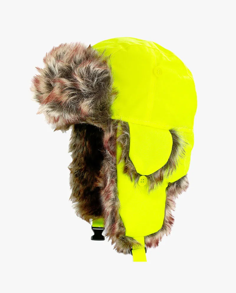 The Hat Depot Kids - Plain Faux Fur Aviator Trapper