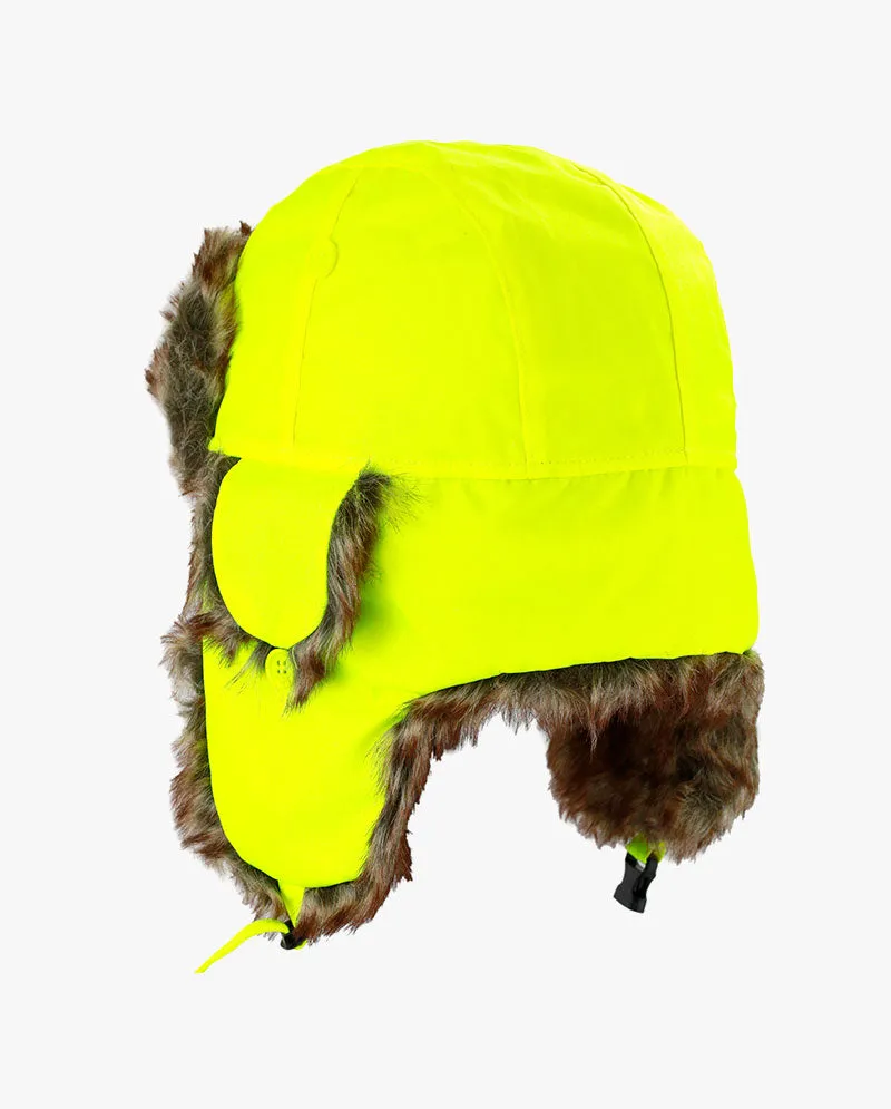 The Hat Depot Kids - Plain Faux Fur Aviator Trapper