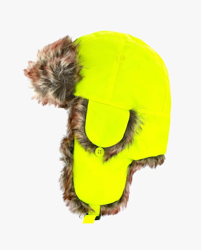 The Hat Depot Kids - Plain Faux Fur Aviator Trapper