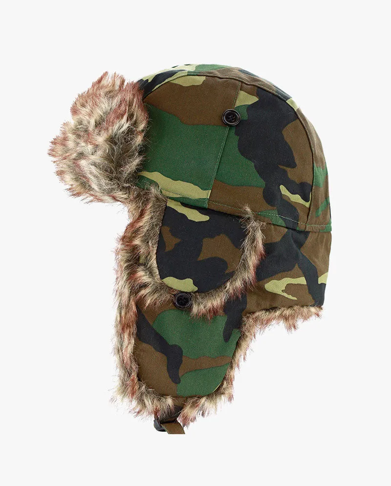 The Hat Depot Kids - Plain Faux Fur Aviator Trapper