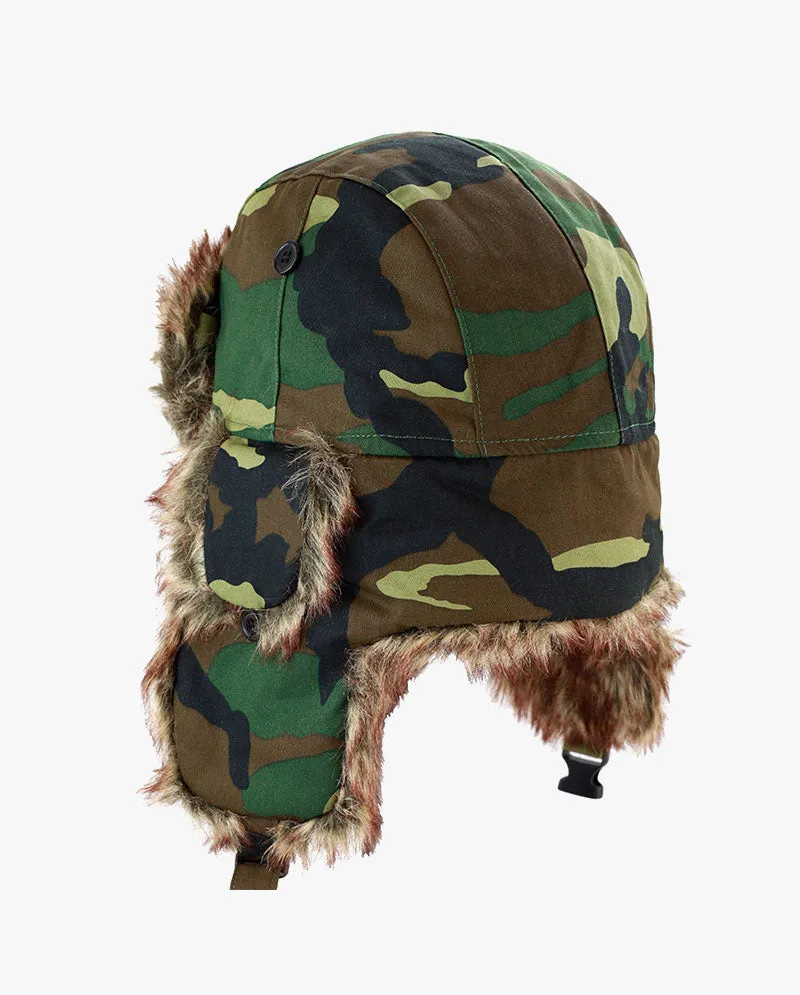 The Hat Depot Kids - Plain Faux Fur Aviator Trapper