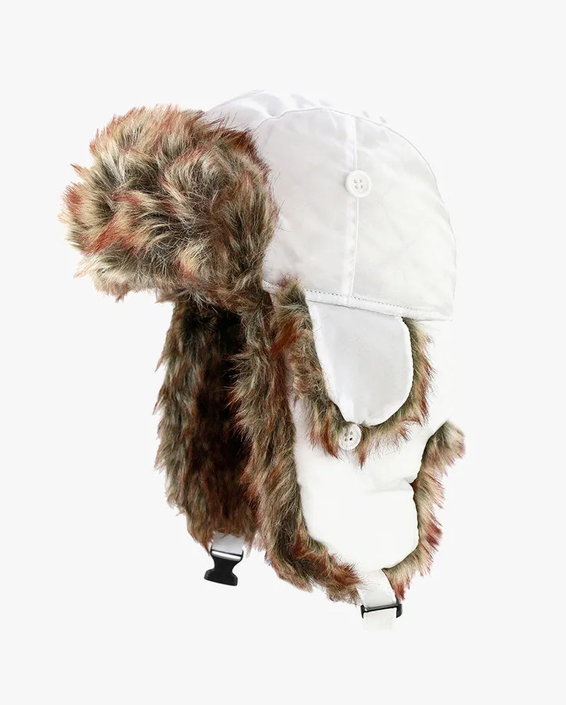 The Hat Depot Kids - Plain Faux Fur Aviator Trapper