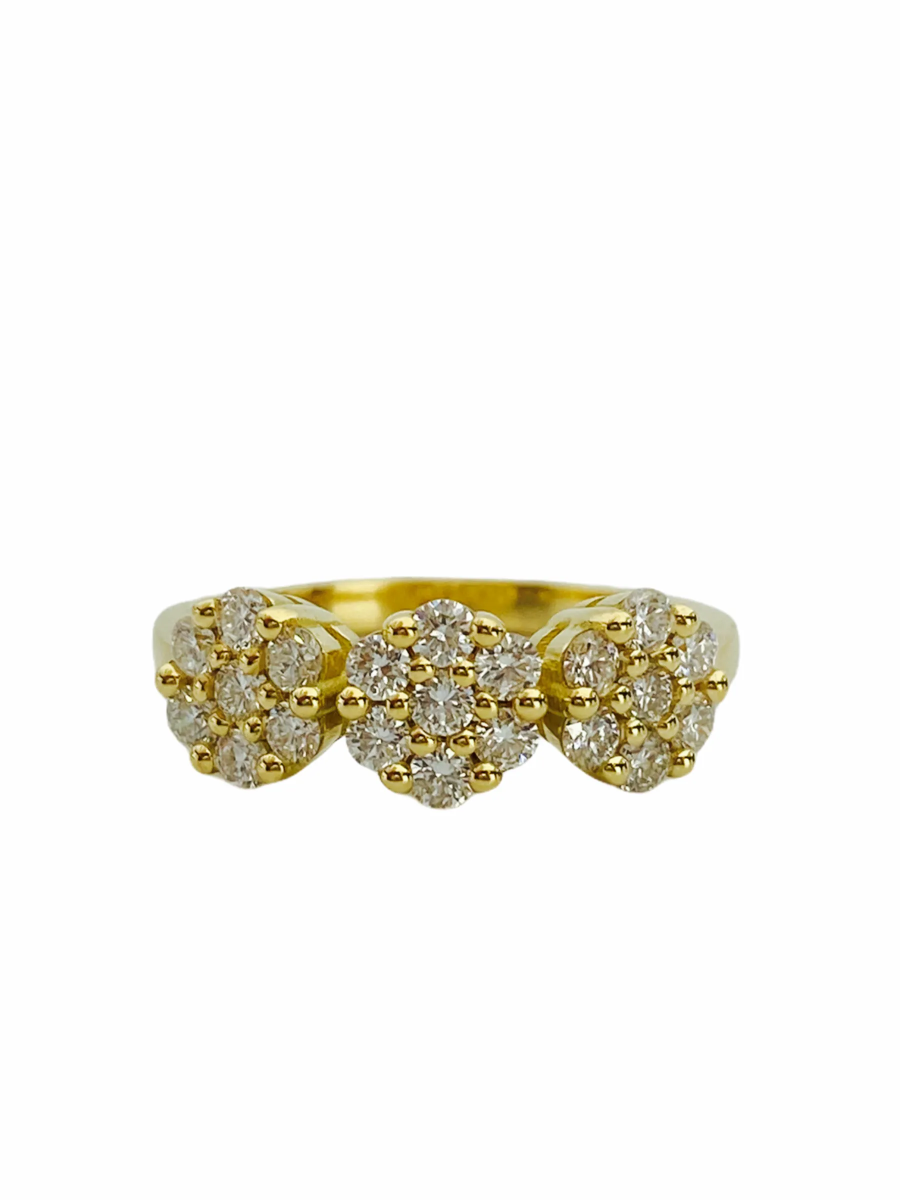 Three flower diamondring