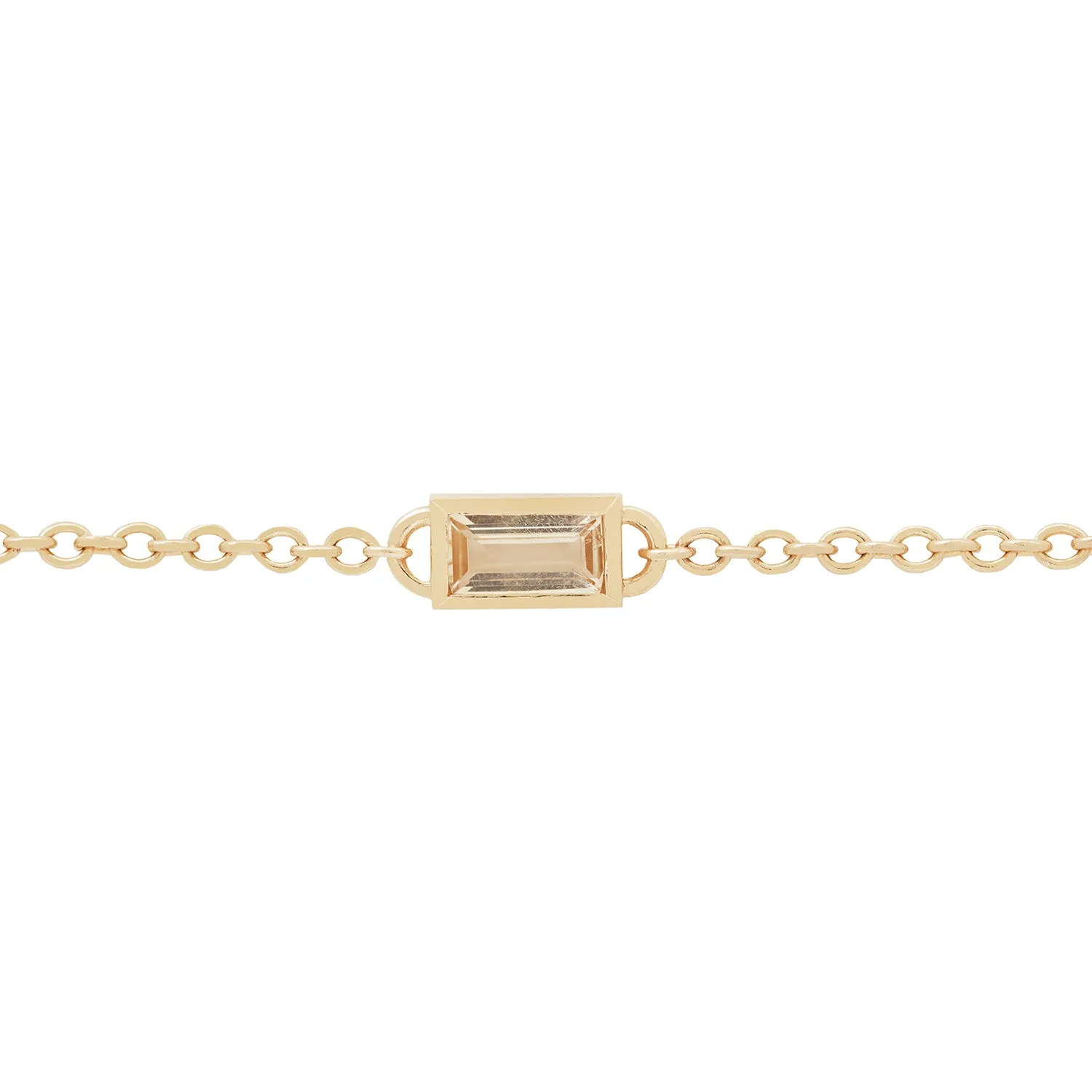 Topaz Baguette Cable Bracelet