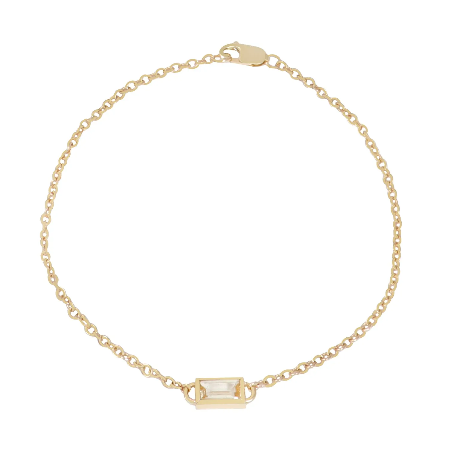 Topaz Baguette Cable Bracelet