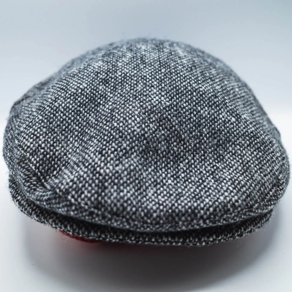 Tweed Driving Cap - Grey-White