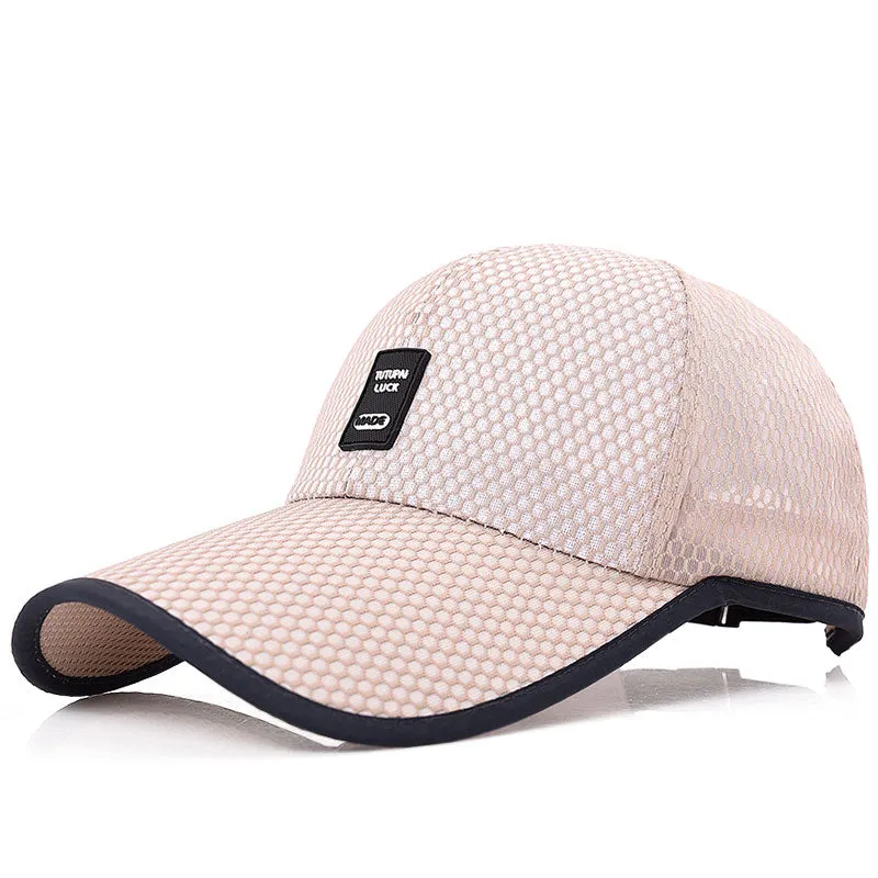 Unisex Sports Cap Men Women Casual Cap For Fishing Outdoor Baseball Cap Long Visor Summer Mesh Hat Sunshade Breathable Cap