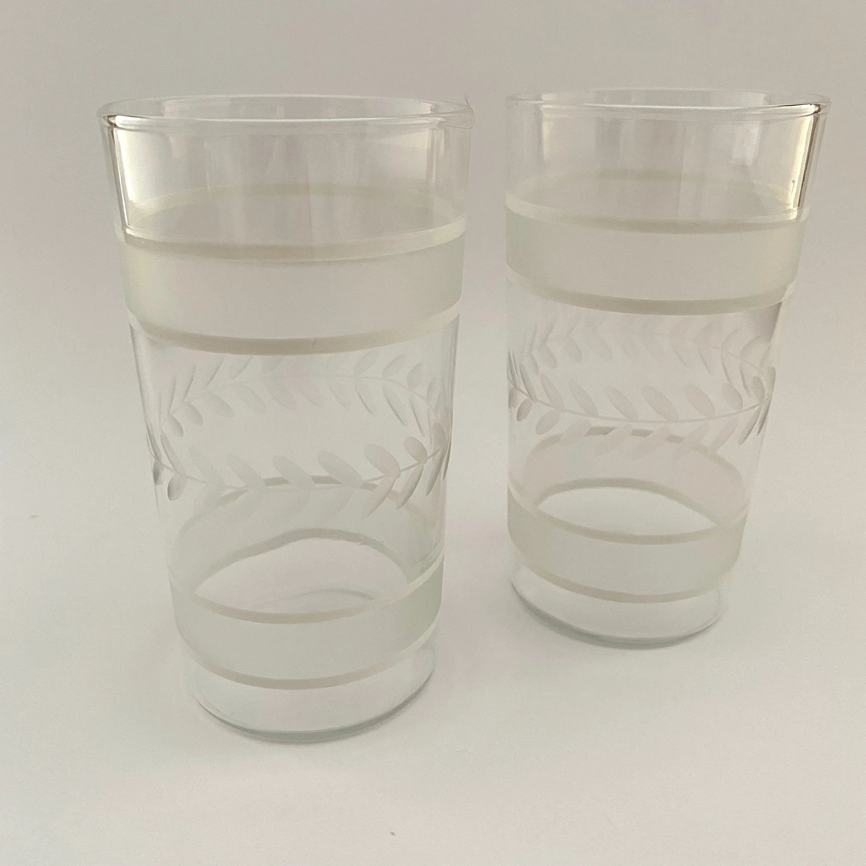 Vintage Etched Water Glasses