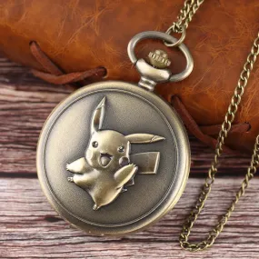 Vintage Japanese Anime Theme Quartz Pocket Watch