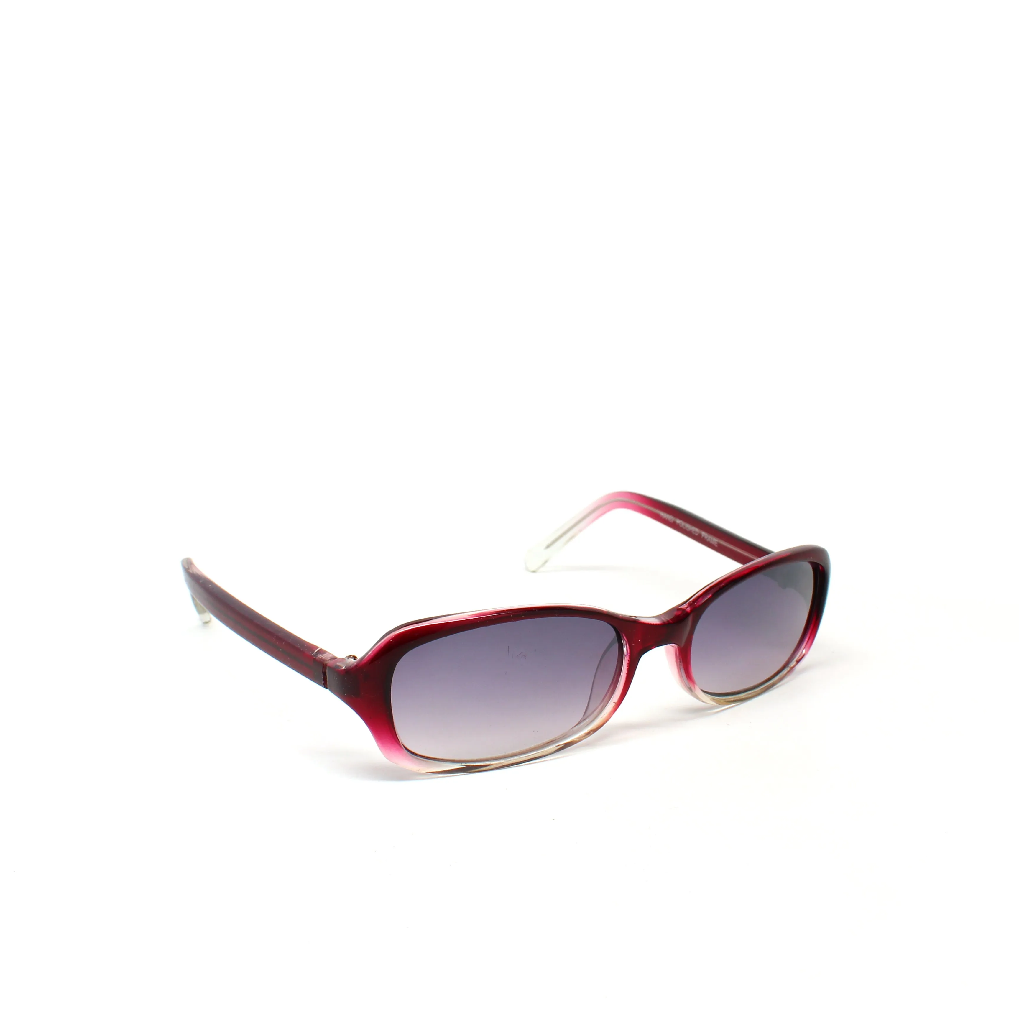 Vintage SMALL Size Y2k Neo Transparent Deadstock Rectangle Sunglasses - Red (READ SIZE)