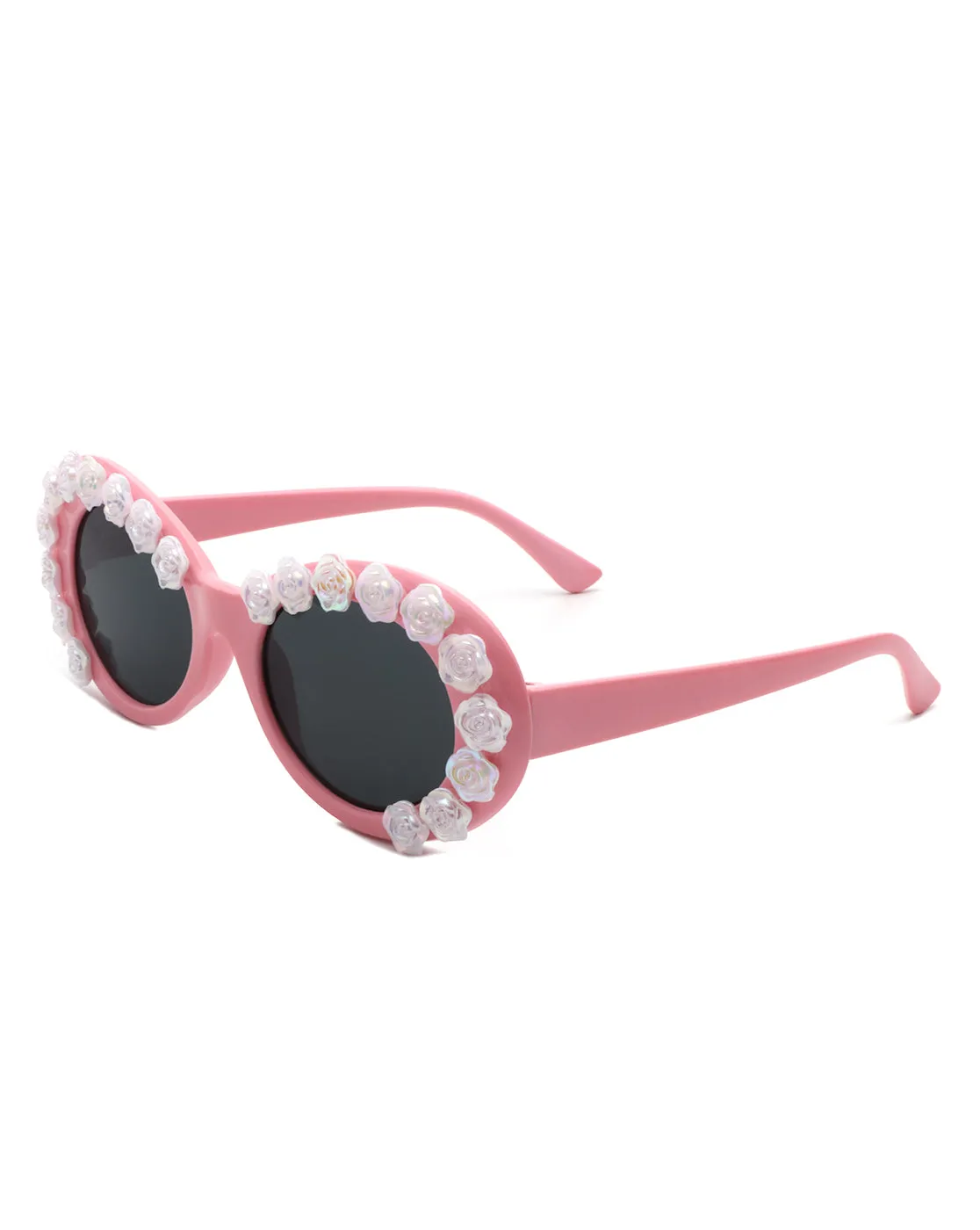 Vystra - Oval Flower Round Fashion Women's Sunglasses