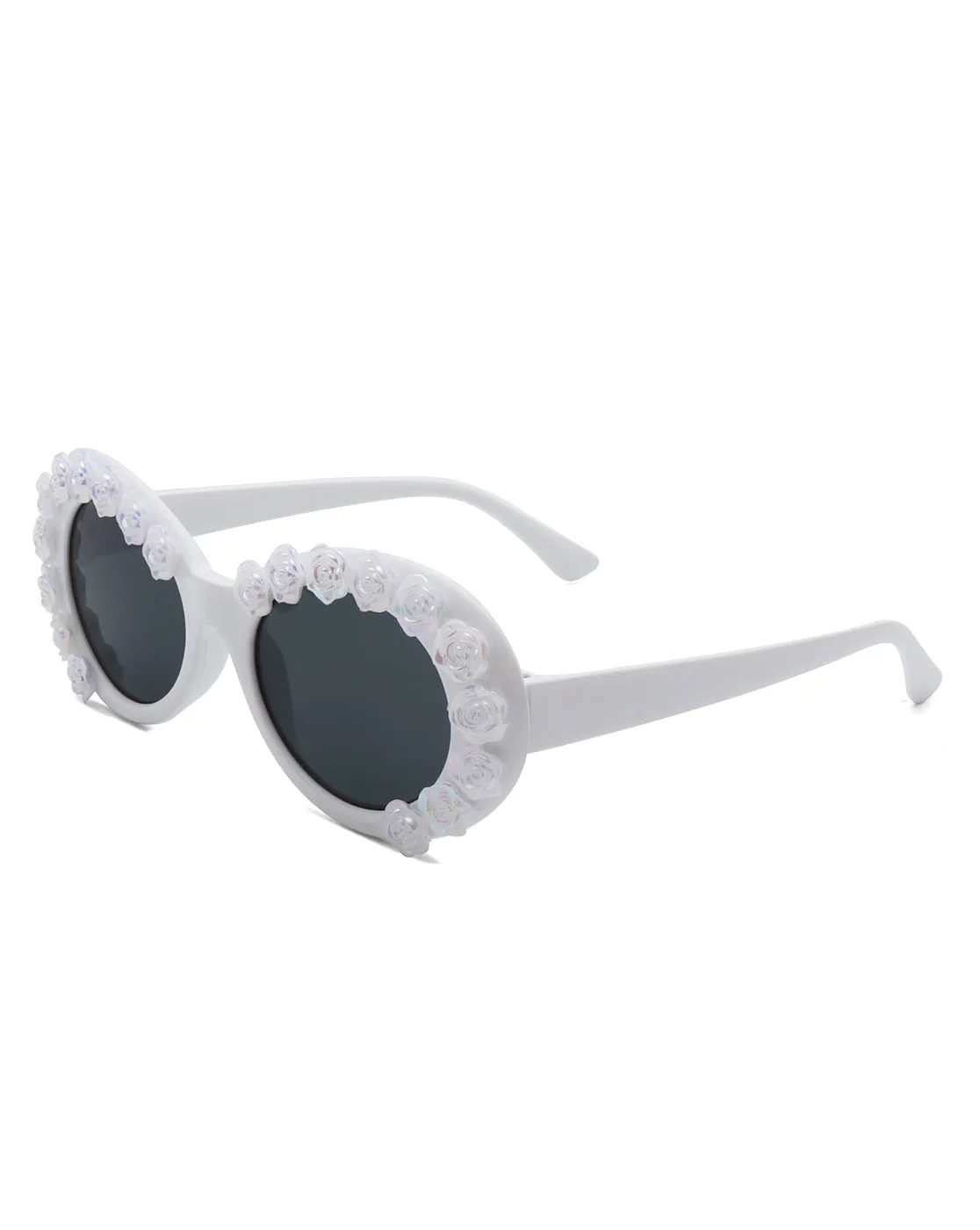 Vystra - Oval Flower Round Fashion Women's Sunglasses