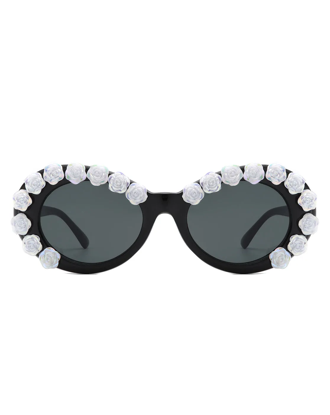 Vystra - Oval Flower Round Fashion Women's Sunglasses