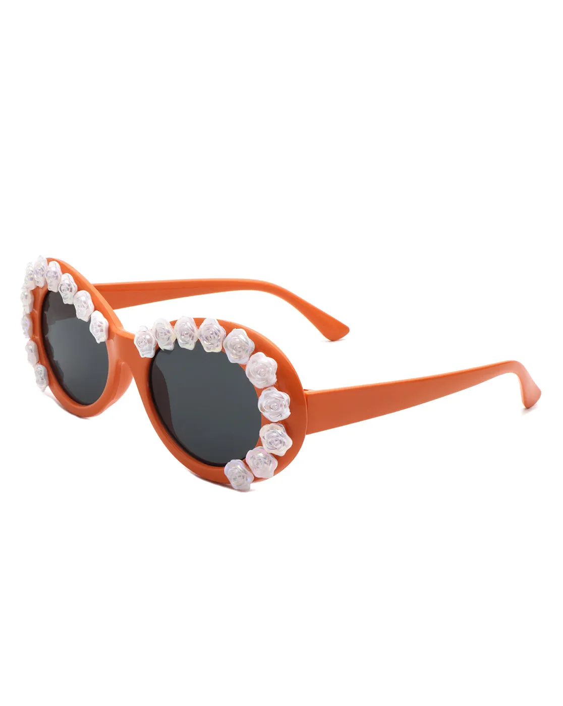 Vystra - Oval Flower Round Fashion Women's Sunglasses