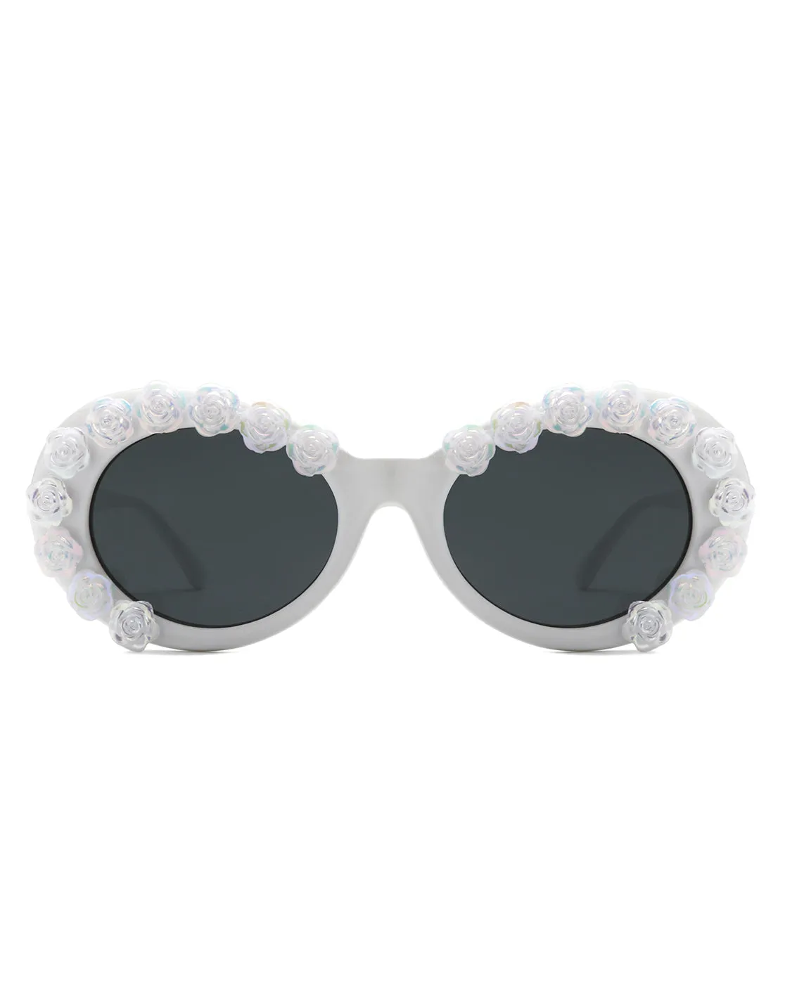 Vystra - Oval Flower Round Fashion Women's Sunglasses