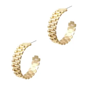 Watch Chain Hoop Earring