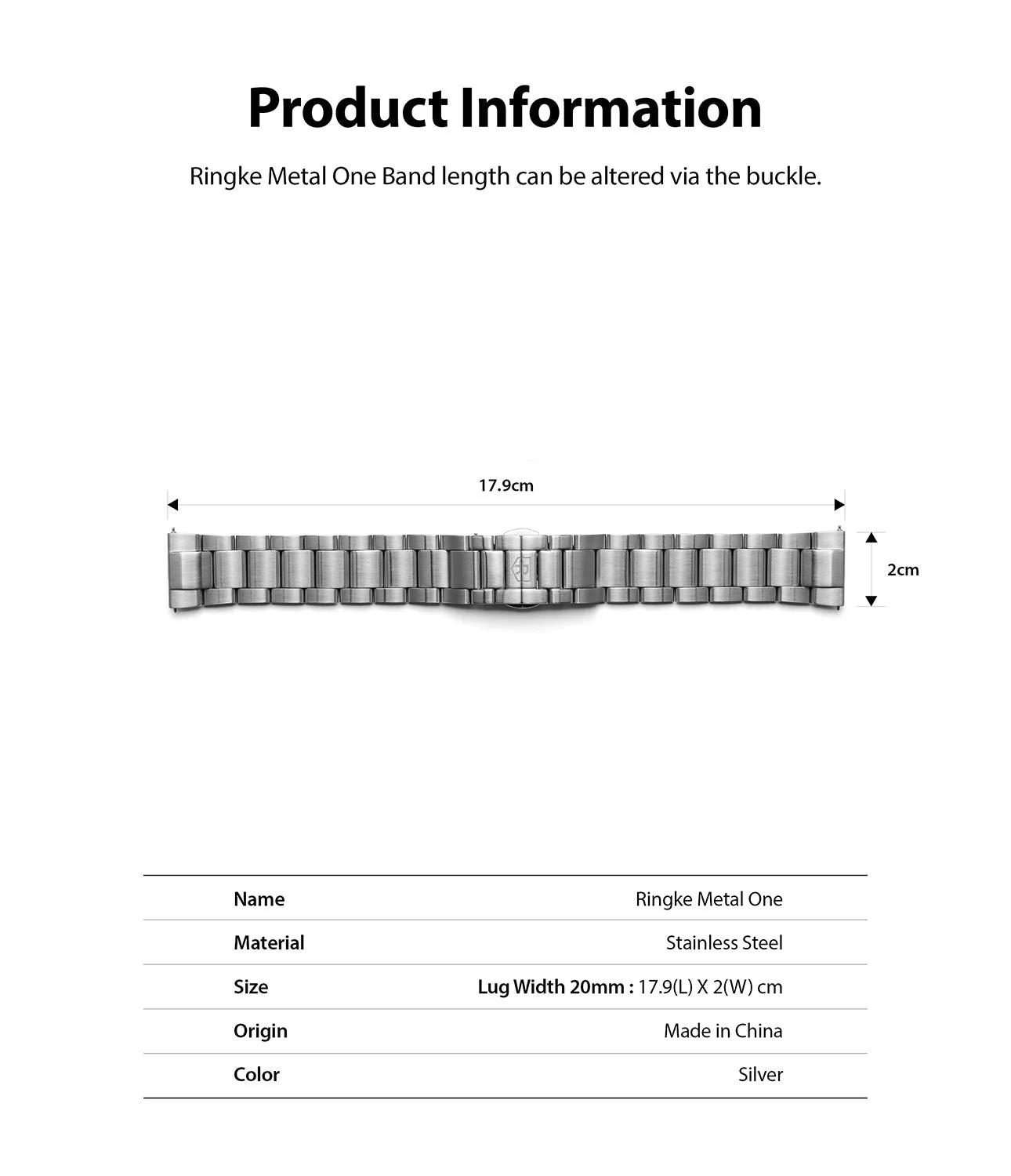 Watch Lug 20mm | Metal One Band