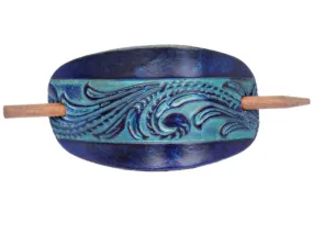 Western Scroll Leather Hair Barrette