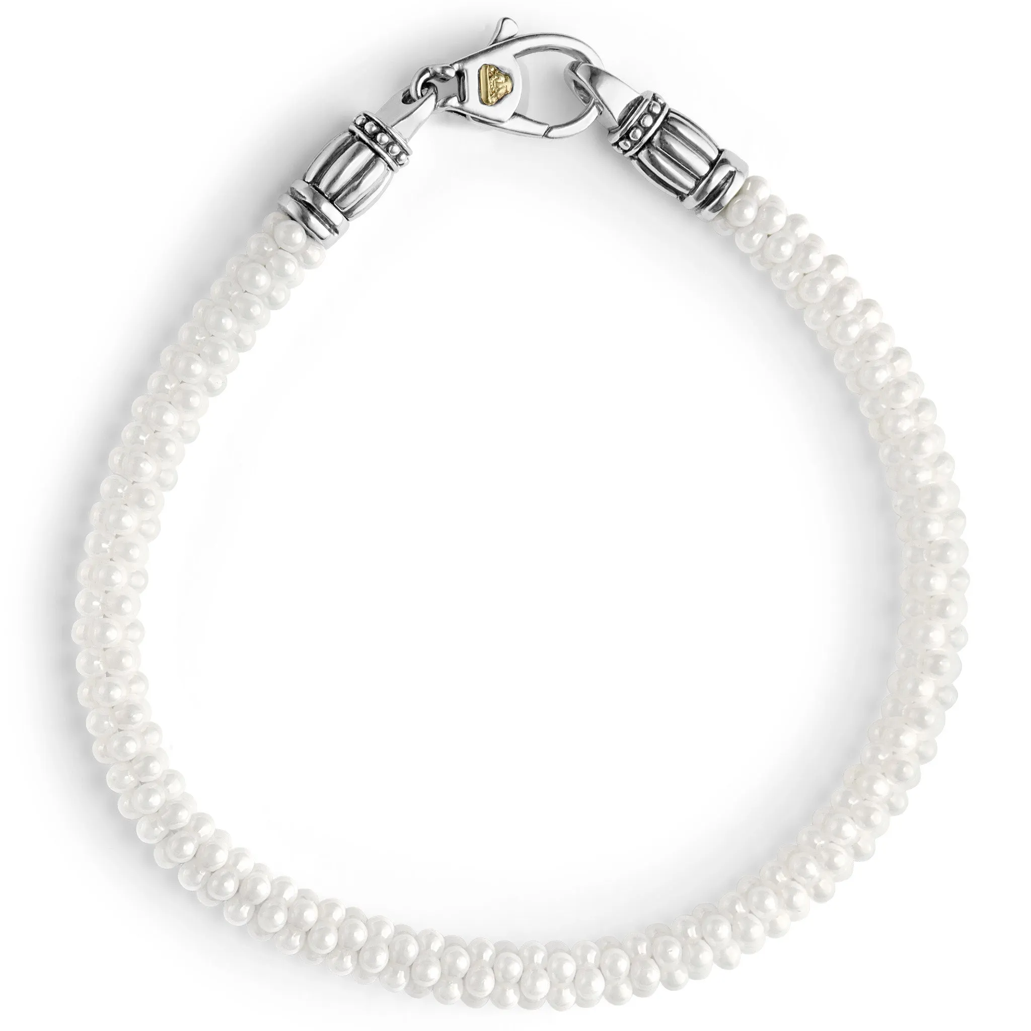 White Caviar Ceramic Caviar Beaded Bracelet