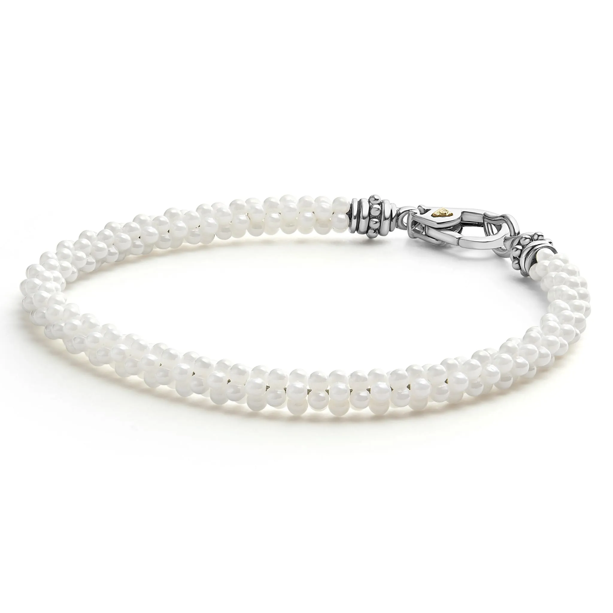 White Caviar Ceramic Caviar Beaded Bracelet