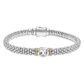 White Topaz Caviar Bracelet