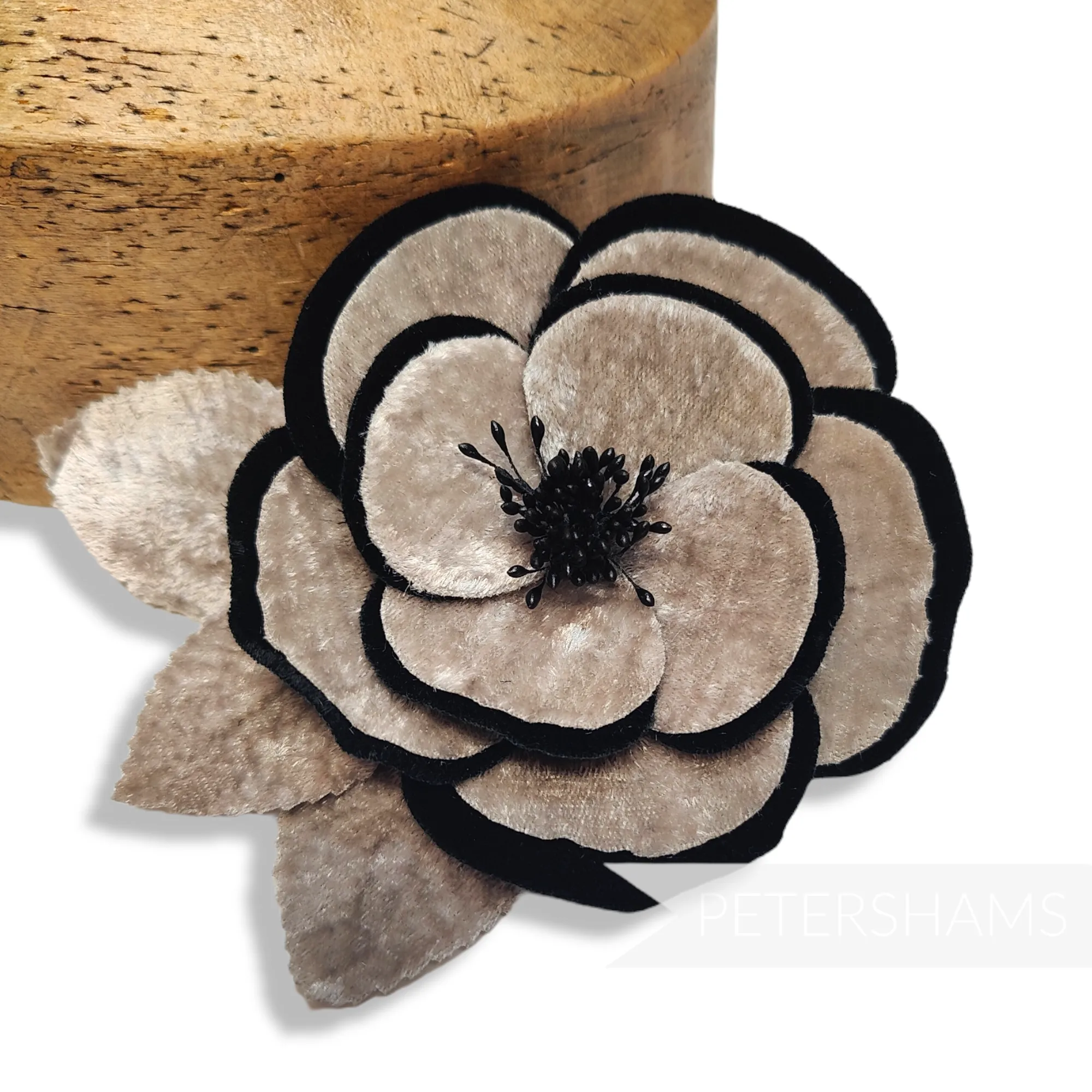 'Winona' 12cm Double Petal Velvet Camellia Millinery Flower