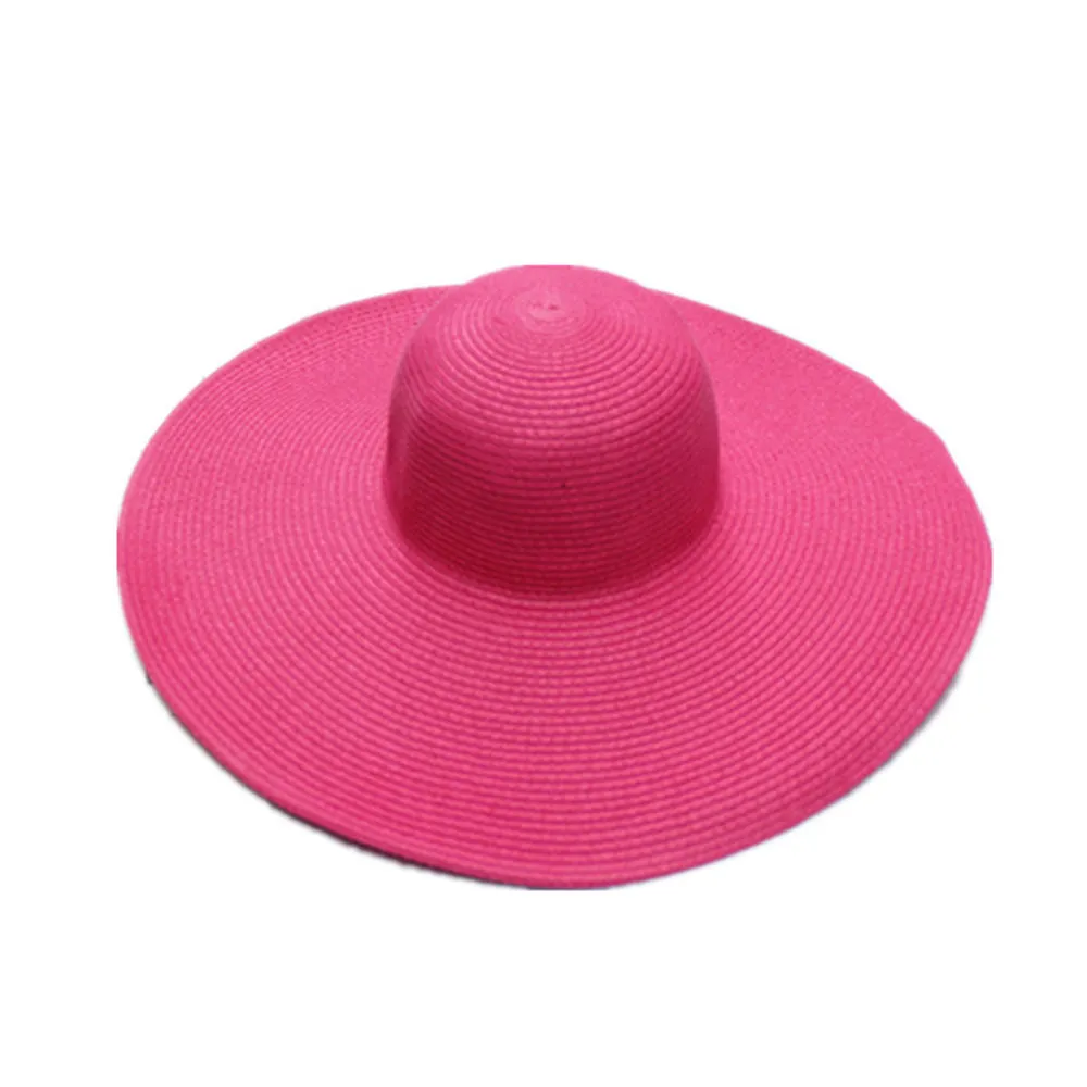 Women Summer Sun Protection Straw Hat Beach Wide Brim Big Floppy Folding Sun Hat